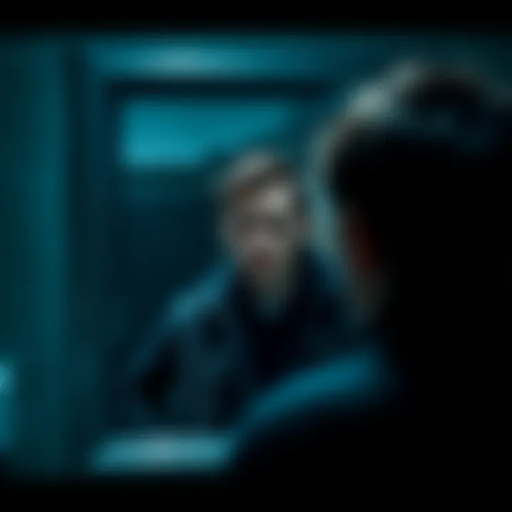 A person stands in front of a mirror, showing a distressed expression while reflecting on their feelings of self-hatred.