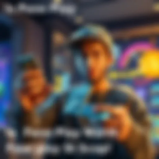 A person looking confused while holding cash and a smartphone with a gaming app open, pondering the value of real money in online games