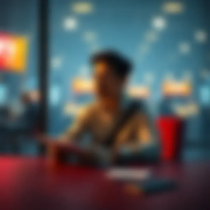 Person Reflecting on Betting A person sitting alone at a table with a notebook, contemplating their betting activities, looking thoughtful and focused on their financial decisions.