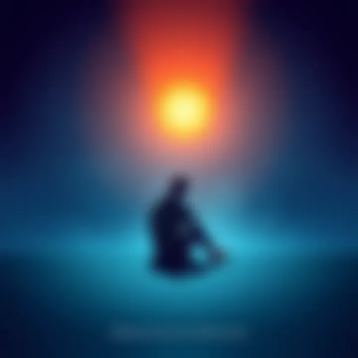 Individual sitting alone, deep in thought, symbolizing the journey of facing challenges authentically.