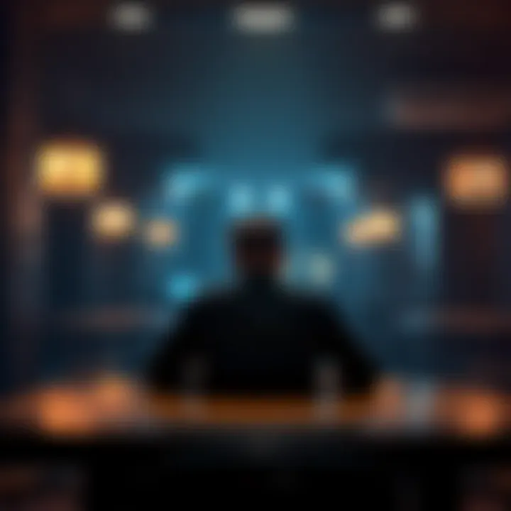 A person sits alone at a table, looking thoughtful and emotional, symbolizing the struggle and journey of overcoming gambling addiction and finding their true self.