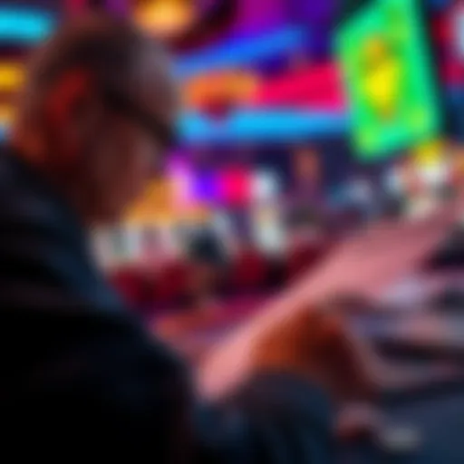 Individual looking at tax forms with gambling winnings and losses details