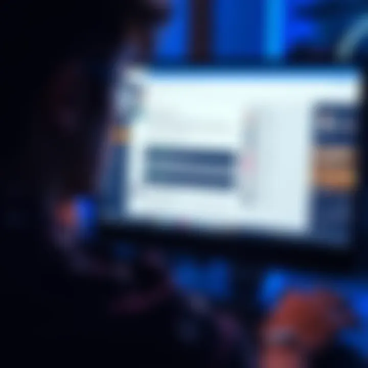 A person looks at a computer screen with a discussion forum open, searching for a specific post link.
