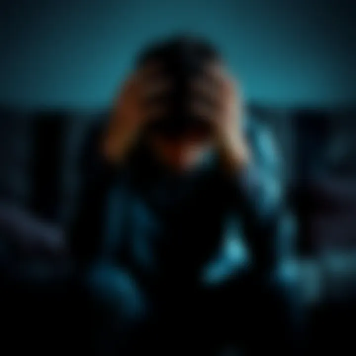 A distressed individual expresses despair over financial loss from gambling, sitting alone in a dimly lit room