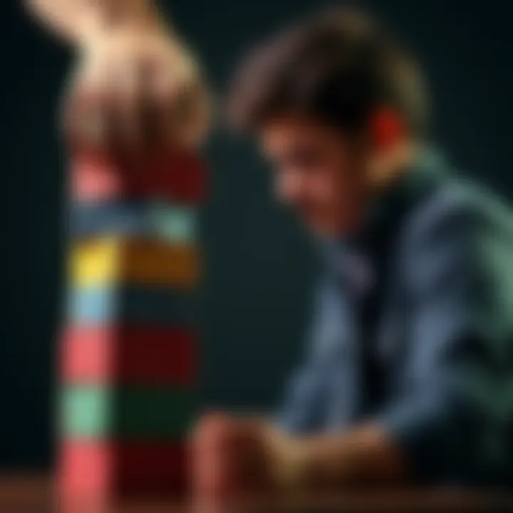 A person stacking colorful blocks to symbolize building good days for a better life
