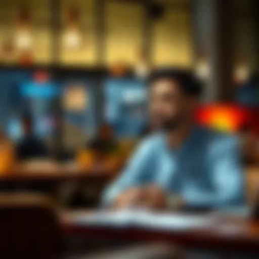 A person sitting at a table, looking thoughtful with a notebook and pen, contemplating a bold idea to share.