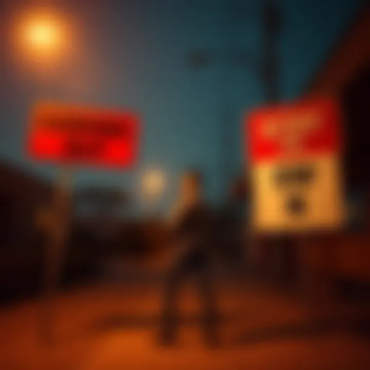 A person stands between two signs, one pointing to cashing out and the other to staying in, looking thoughtful about their decision.