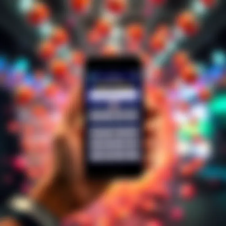 A smartphone displaying the NumeroLuck app with personalized lottery numbers generated from significant dates like birthdays and anniversaries.