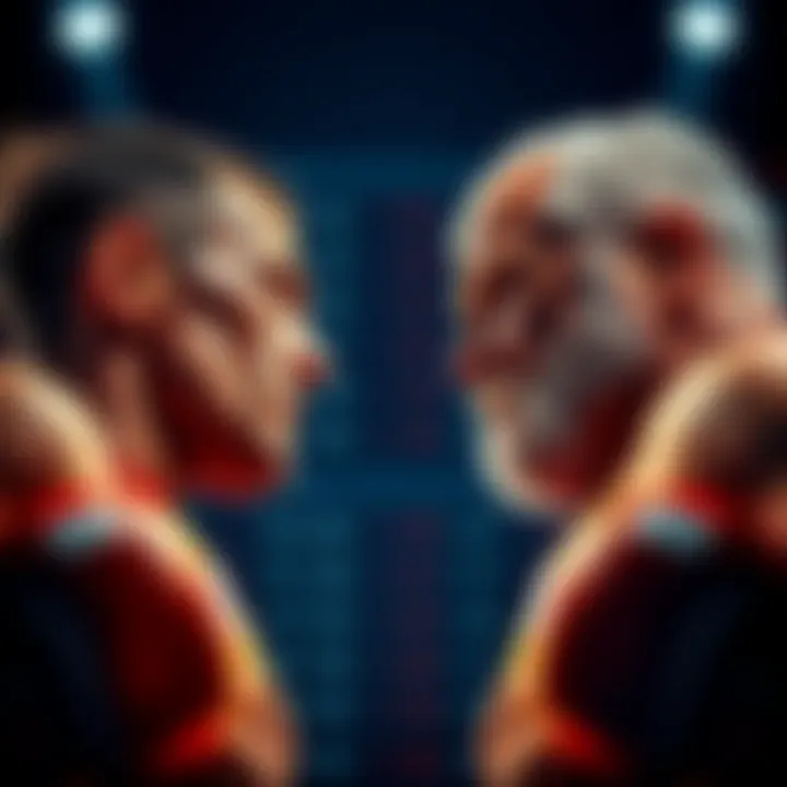 Promotional poster showing Petrino and Asplund facing off with betting odds in the background