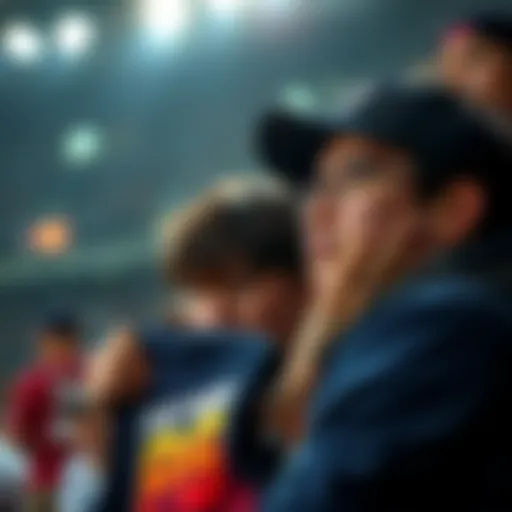 A sad fan holding a PG merchandise, looking disappointed after the recent loss.