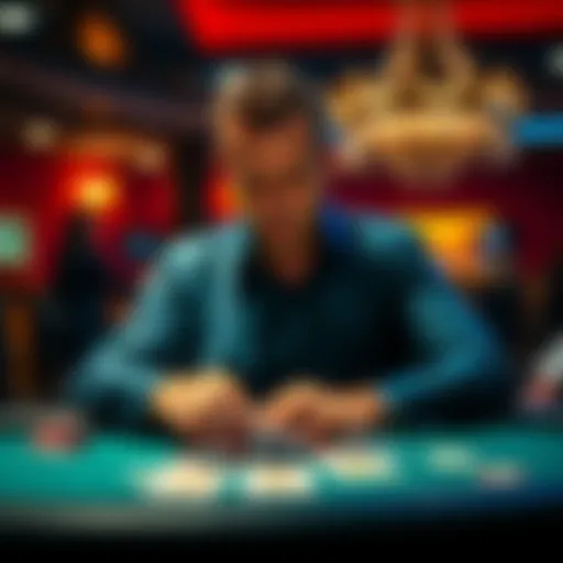 Phil Ivey focused on the game at a poker table, surrounded by cards and chips