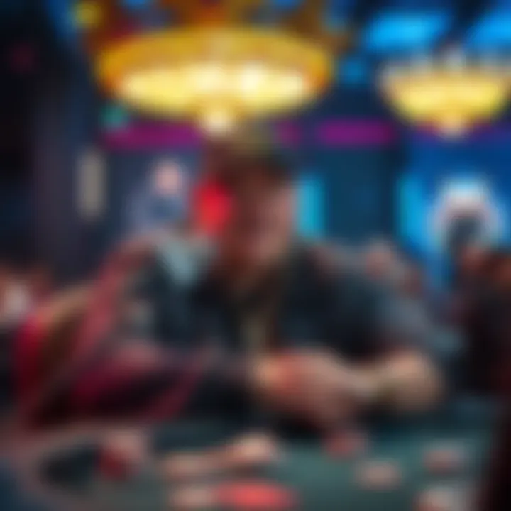 Phil Hellmuth sits at a table with poker cards and a microphone, engaging with fans online during an AMA session
