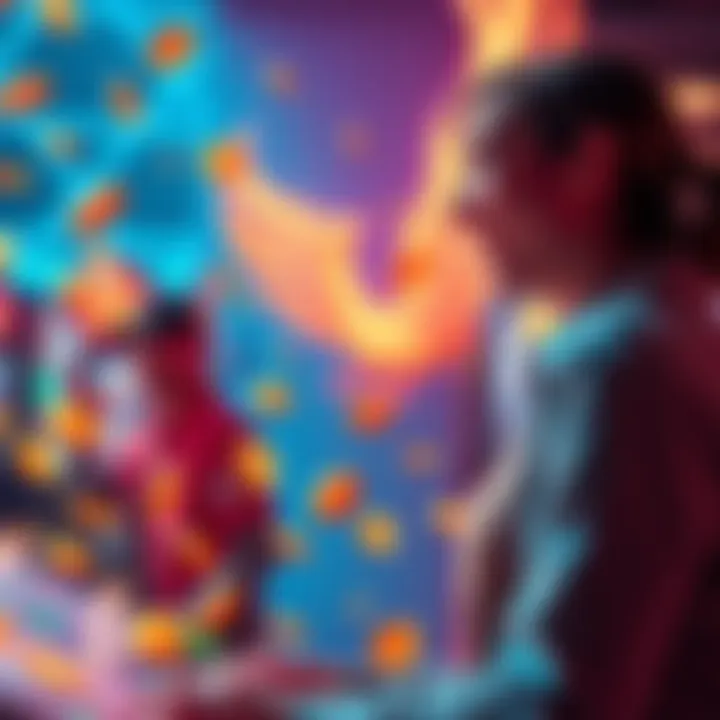 Player celebrating a big win at the Phoenix Link slot machine with coins and lights around.