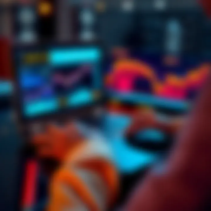 A person reviewing cryptocurrency earnings on a laptop with graphs and charts displayed