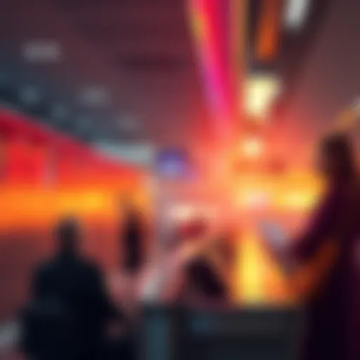 Platinum Airfare Credit Benefits A person at an airline counter discussing airfare credits with an agent