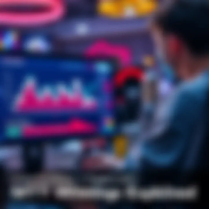 A person looking at a chart showing poker tournament winnings and losses on a computer screen