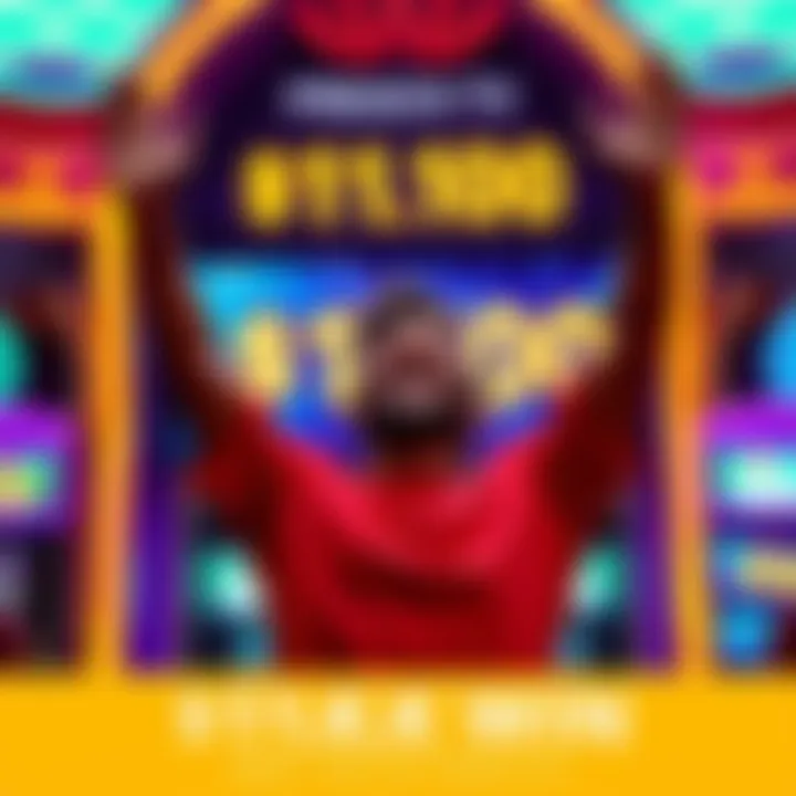 A joyful player with arms raised in celebration after winning over $11,100 on Preach TV, with a glowing screen behind showing the jackpot amount.