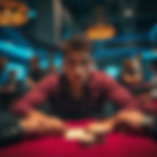 A player looking frustrated at a live blackjack table, watching other players cash out their winnings while they seem unable to do the same.