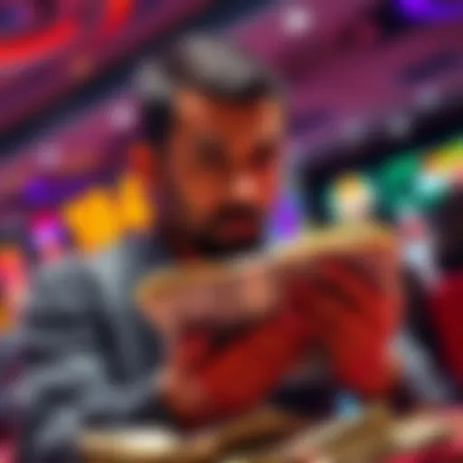 Player counting money A player looks confused while counting their cash, showing a puzzled expression as they realize some funds are missing after a big win.