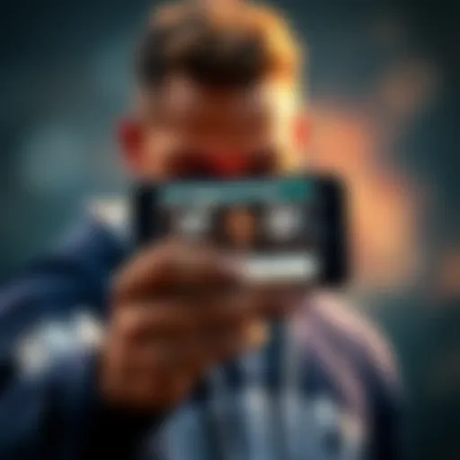 A player holding a phone displaying altered NBA predictions with screenshots as evidence against PrizePicks