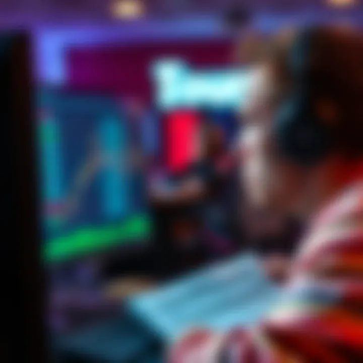 Player shows frustration with earnings A player looking distressed while reviewing their earnings on a computer screen, with a loss statement in front of them.