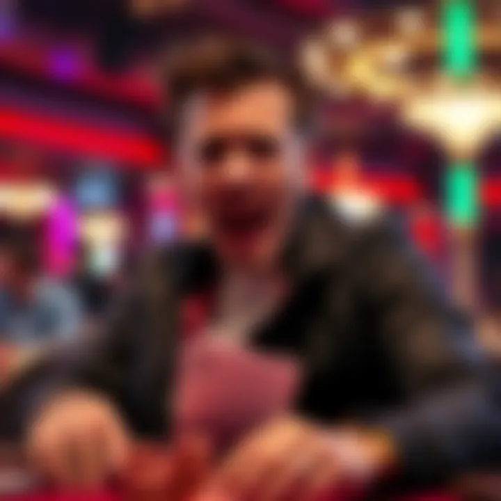 A poker player looks shocked after being eliminated due to a dealer error during a WSOP high roller event.