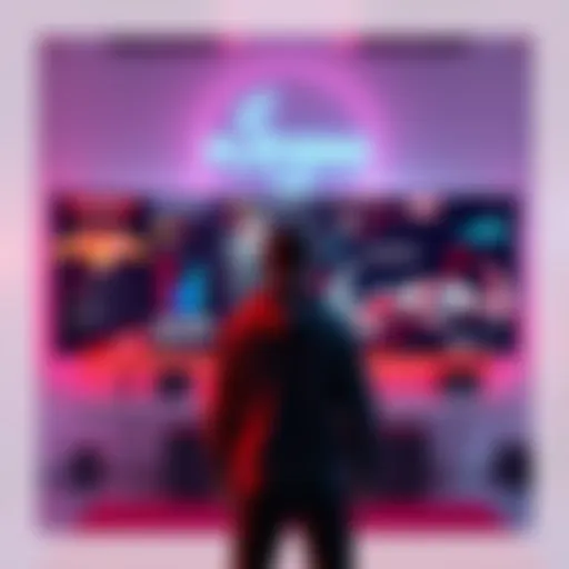 A gamer looking for a duo partner stands in front of a screen displaying a game, considering self-exclusion.