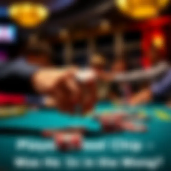 Player Trying to Take Chip A player reaches for another's poker chip at the table, causing tension among players