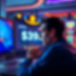 A frustrated player staring at a computer screen showing a zero account balance after winning $39K