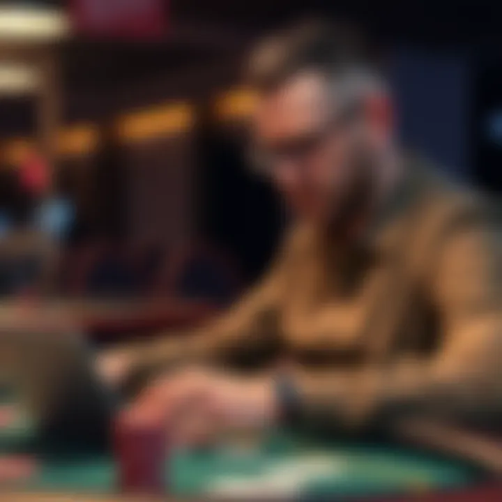 A player reviews their poker strategy on ClubWPT Gold, focusing on hand analysis and discussing the 'The Folder' profile.