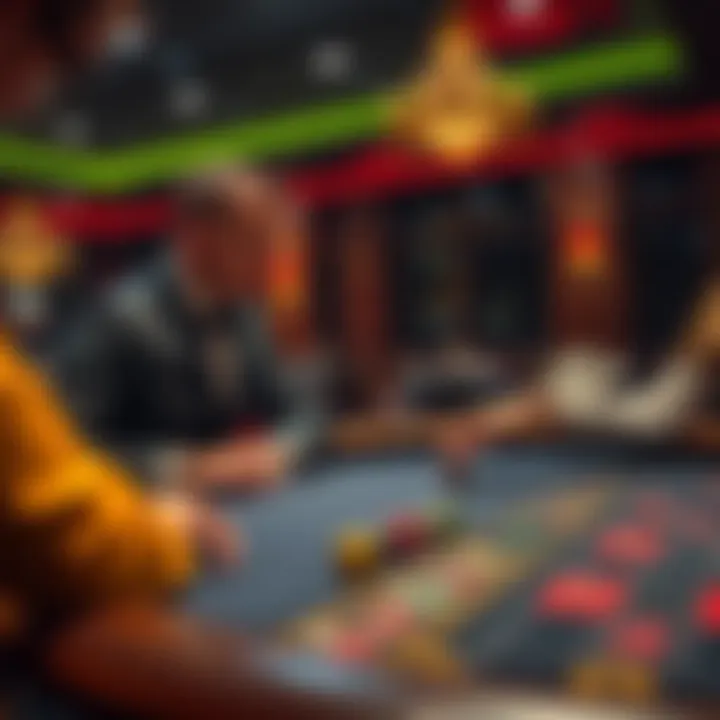 A casino player buying into a game at a table while another player prepares to roll the dice after a successful point.