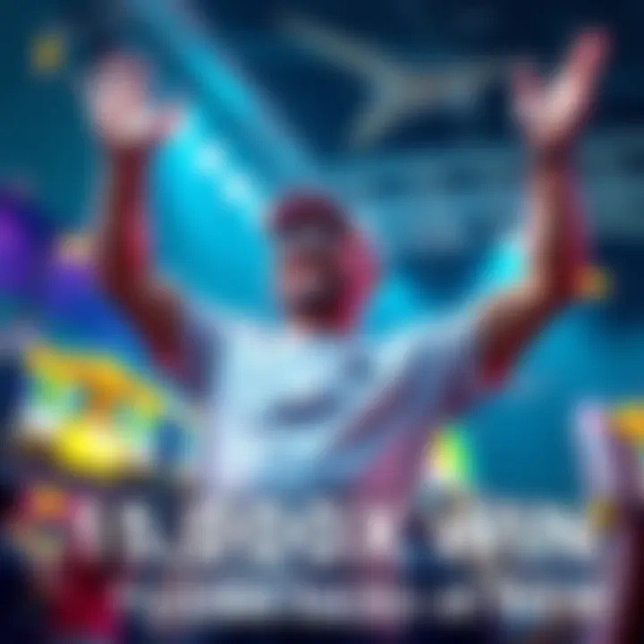 A happy player celebrating their life-changing 15000x win with arms raised in joy at 3 AM