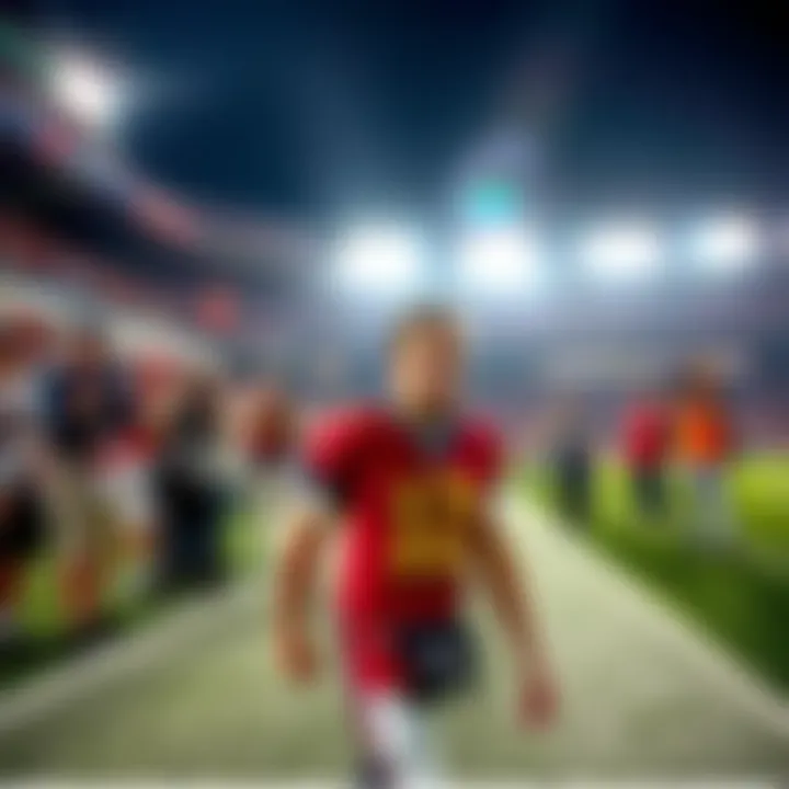 A sports player walking off the field with a surprised expression after being ejected from the game, with fans looking on in the background