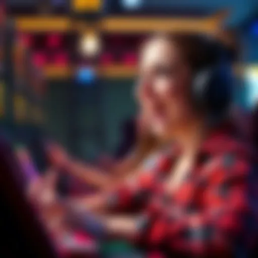 A cheerful player engaging with online casino games at Play.Sweepspot.com