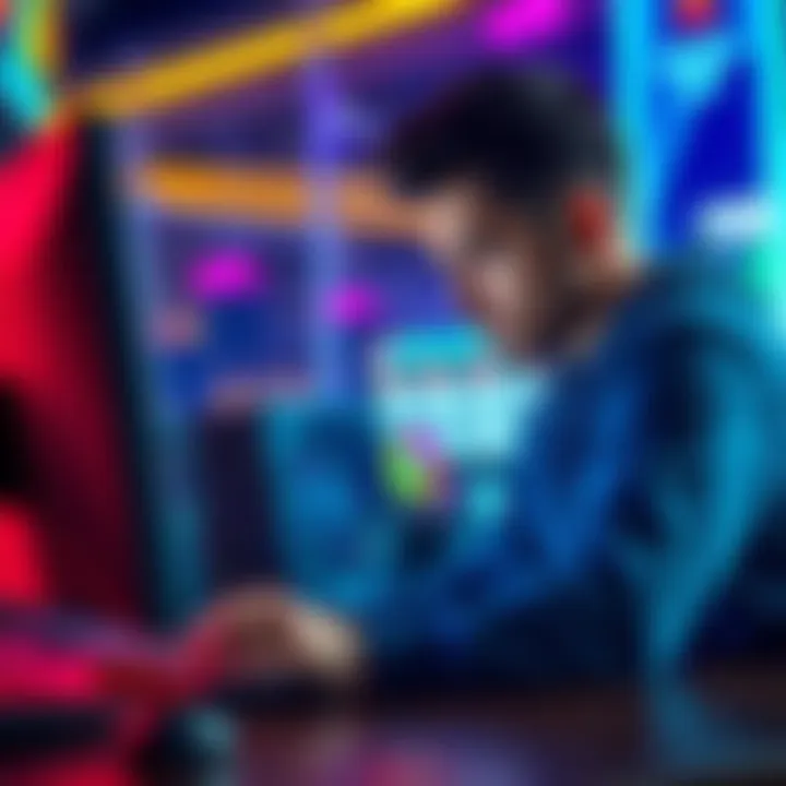 A person sitting at a computer looking frustrated while reviewing a gaming platform, symbolizing issues with redeeming winnings