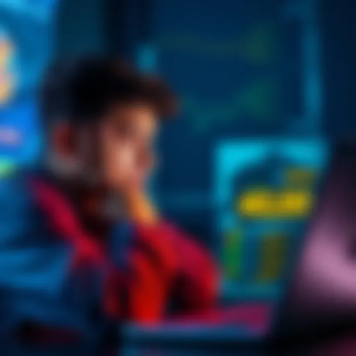 A person looking confused while reviewing a bonus system on their laptop, showing frustration.