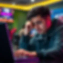 A player looking stressed while on a laptop, showing frustration due to account verification issues and blocked withdrawals at Bally Bet