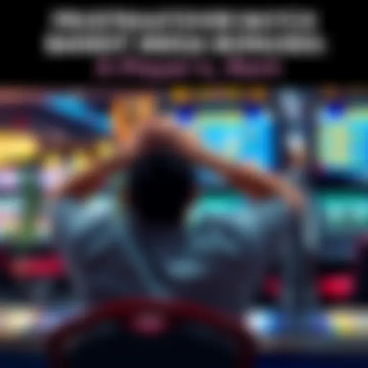A frustrated player sitting at a gaming station, showing disappointment after a Bandit Mega bonus round. They have their hands on their head and a screen displaying low winnings.