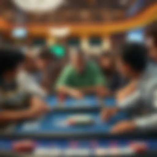 A group of unhappy players at a gambling table showing disappointment with low payouts, reflecting frustration over limited winnings.