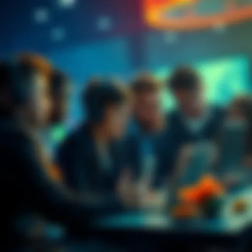 A group of frustrated players gather around their devices, showing signs of disappointment over low payouts at Tsars.com