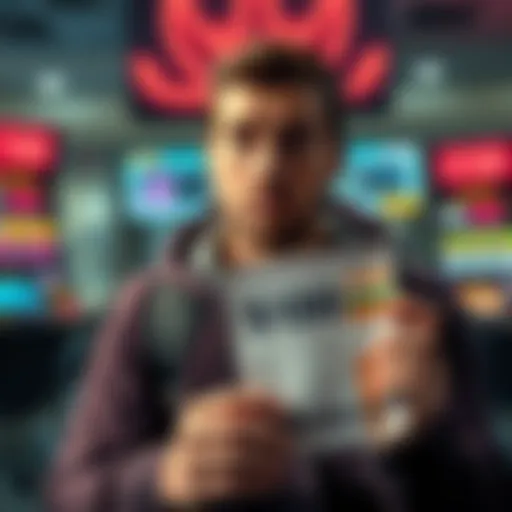 A player looks confused while holding a winning lottery ticket that shows a $100 prize but hints at a larger amount.