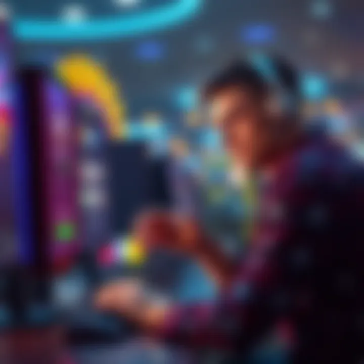 A frustrated player looking at their computer screen showing Jackpot City account, with a balance of only $20 and withdrawal options unavailable.
