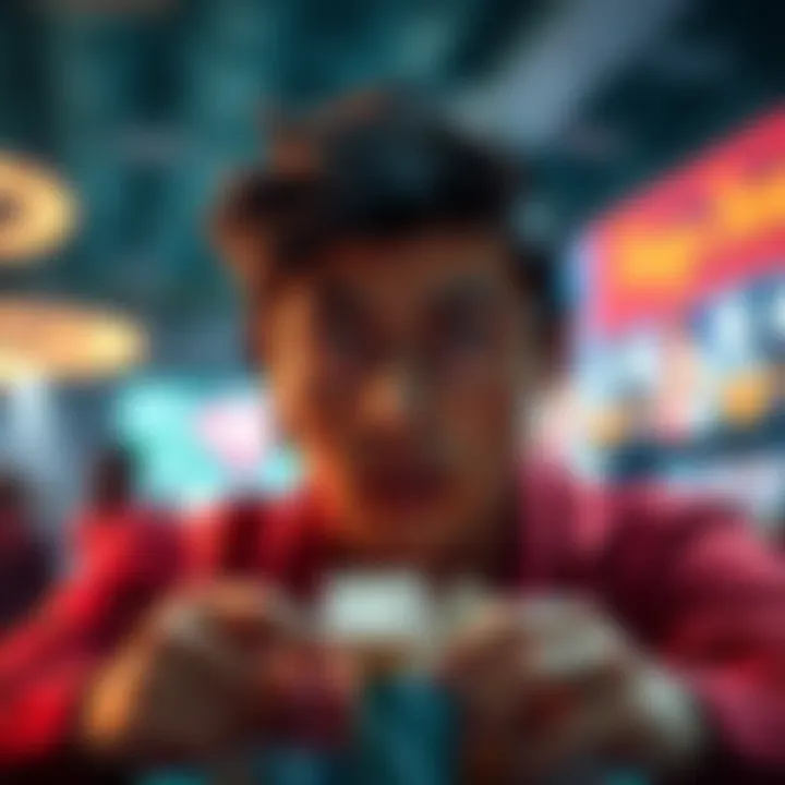 A concerned player looking for support to cash in a $10 bet with an anxious expression.