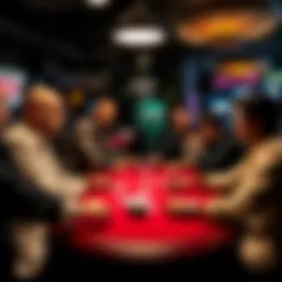 Group of players engaged in a card game at a Bay Area card room