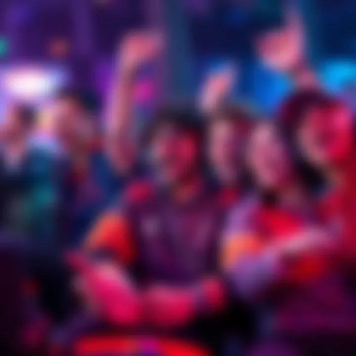 Group of gamers smiling and celebrating after a winning streak in a game