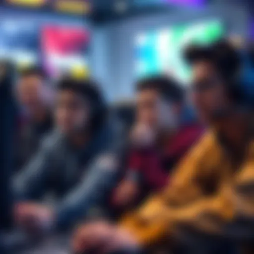 A group of players looking frustrated while playing video games, depicting their struggles with losing streaks.