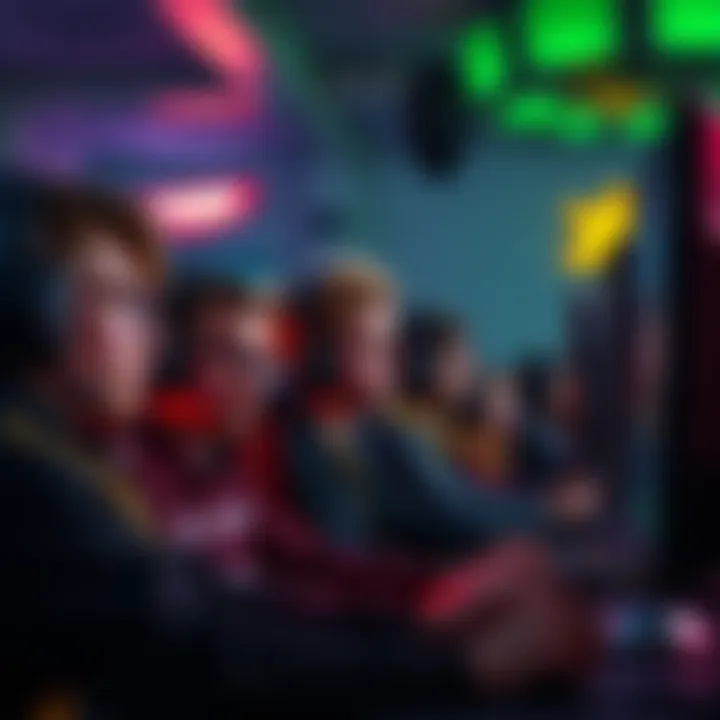 A group of gaming players looking worried at their screens, reflecting on their recent losing streak.