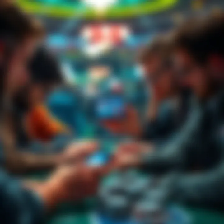 Group of players looking at their devices displaying verification message on WSOP Live App