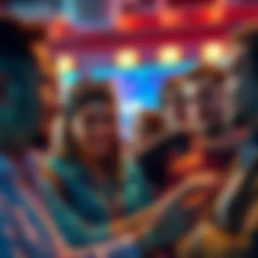 A group of people sharing their experiences about withdrawing winnings from an online platform, with expressions of excitement and concern on their faces.