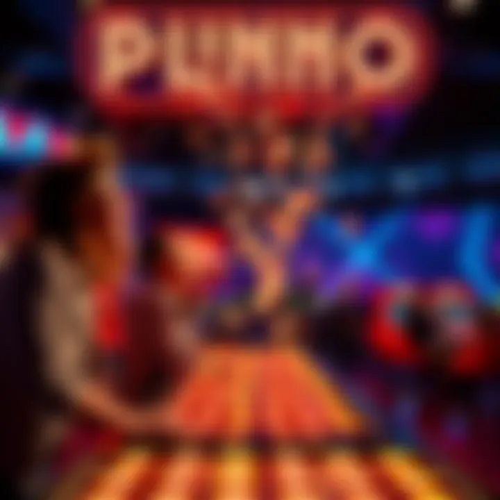 People enjoying a Plinko game with excitement as discs drop down the board, creating suspense and joy.